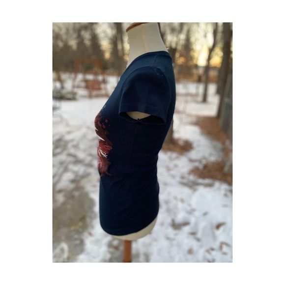 Tee Fury Limited Edition Graphic Print Tee Shirt T-Shirt Navy Crew Sz M - Picture 5 of 6